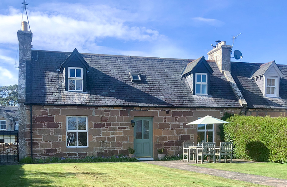 Cottage and lawn